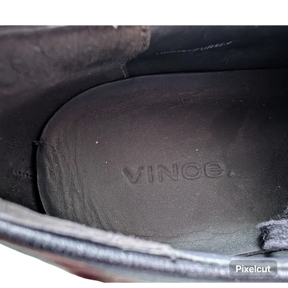 Vince Fulton Low Top Sneaker Black Leather Men's 9
